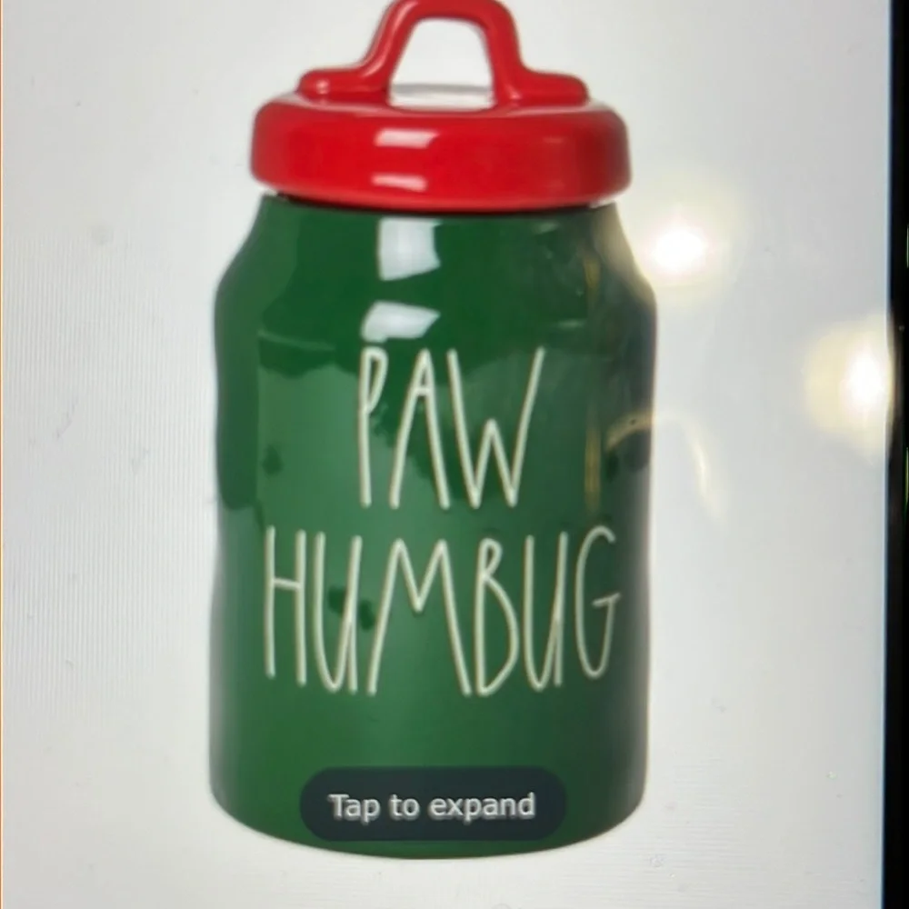 Rae Dunn PAW HUMBUG Skinny canister NEW BNIB Pet